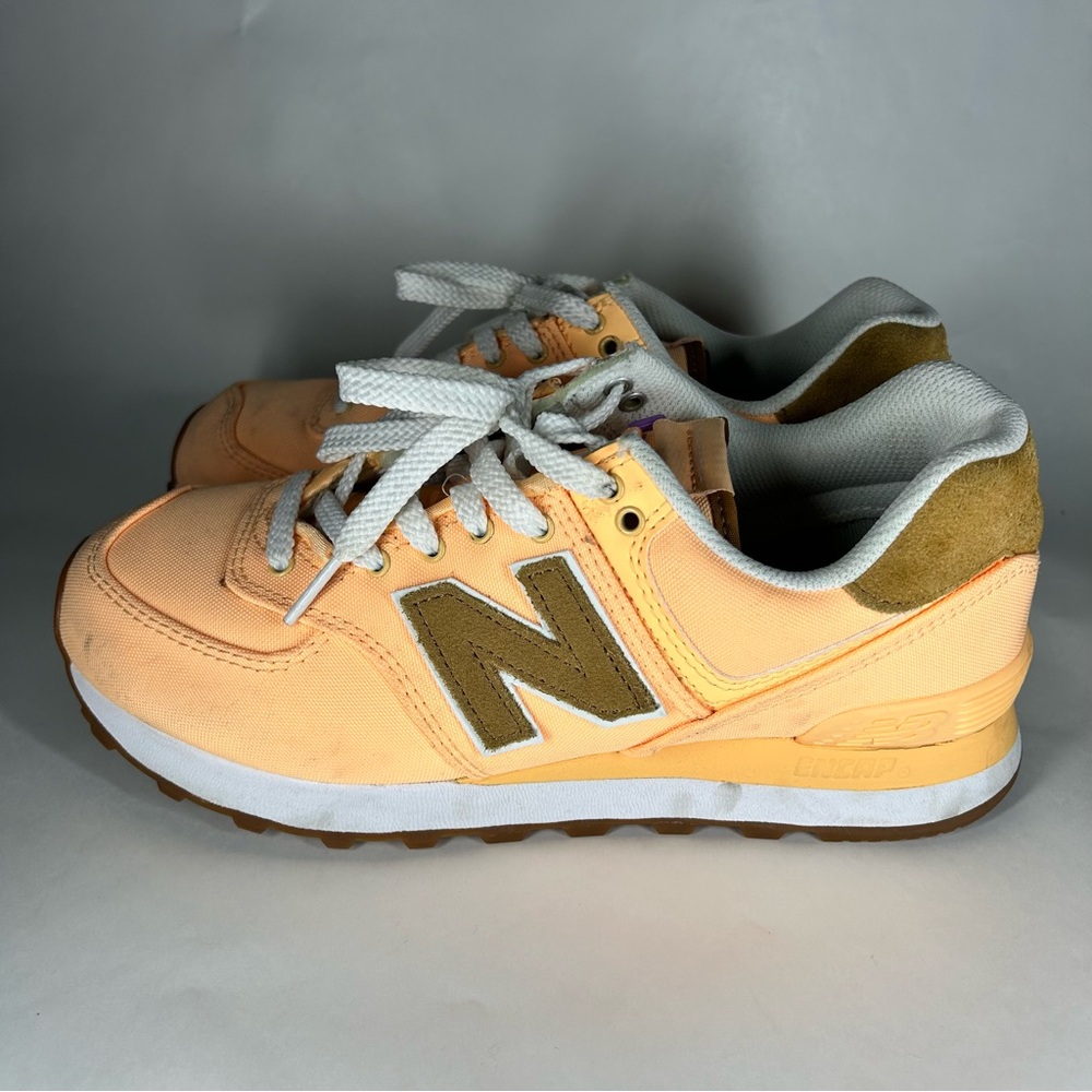 New Balance Peach and Olive Green Women's Sneakers